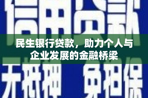 蒲城民生银行贷款，助力个人与企业发展的金融桥梁