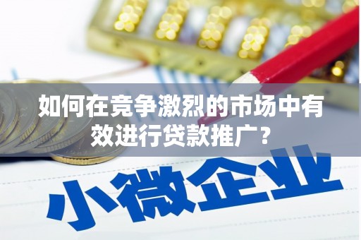 蒲城如何在竞争激烈的市场中有效进行贷款推广？