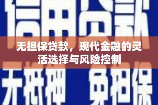蒲城无担保贷款，现代金融的灵活选择与风险控制