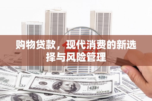 蒲城购物贷款，现代消费的新选择与风险管理