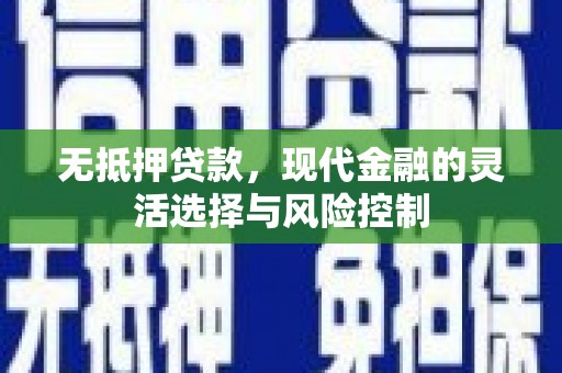蒲城无抵押贷款，现代金融的灵活选择与风险控制