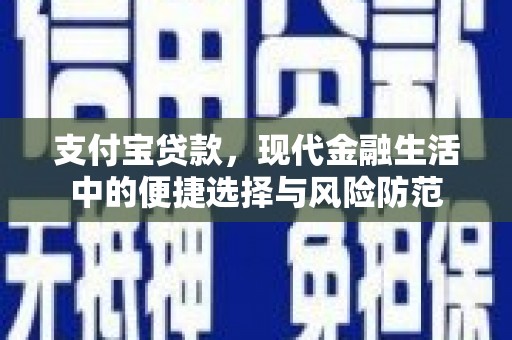 蒲城支付宝贷款，现代金融生活中的便捷选择与风险防范