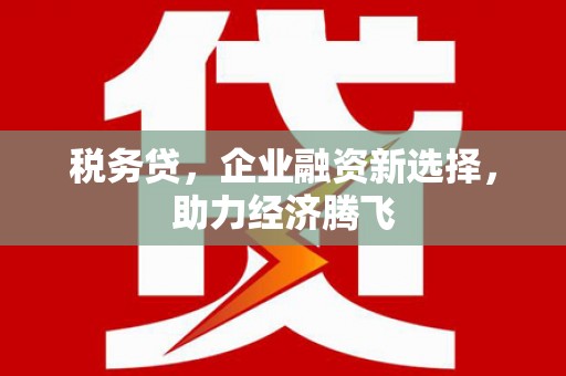 蒲城税务贷，企业融资新选择，助力经济腾飞