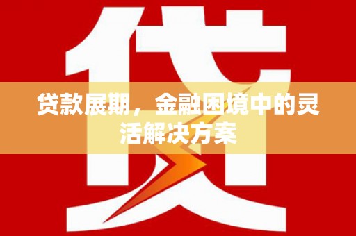 蒲城贷款展期，金融困境中的灵活解决方案