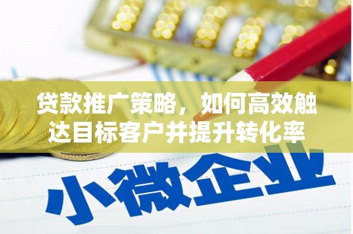 蒲城贷款推广策略，如何高效触达目标客户并提升转化率