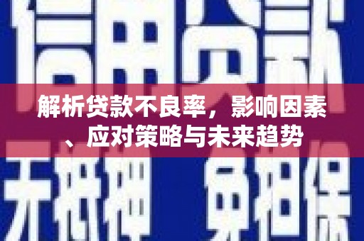 蒲城解析贷款不良率，影响因素、应对策略与未来趋势