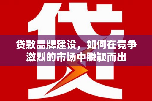蒲城贷款品牌建设，如何在竞争激烈的市场中脱颖而出