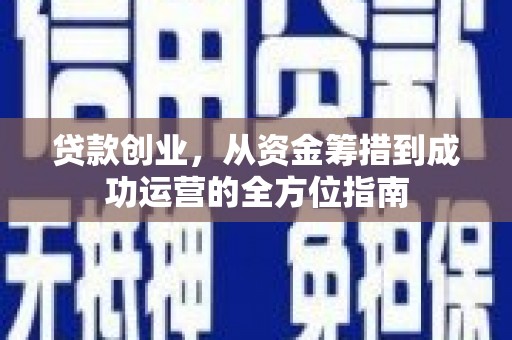 蒲城贷款创业，从资金筹措到成功运营的全方位指南