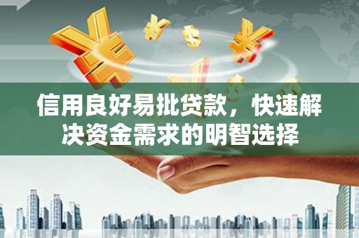 蒲城信用良好易批贷款，快速解决资金需求的明智选择