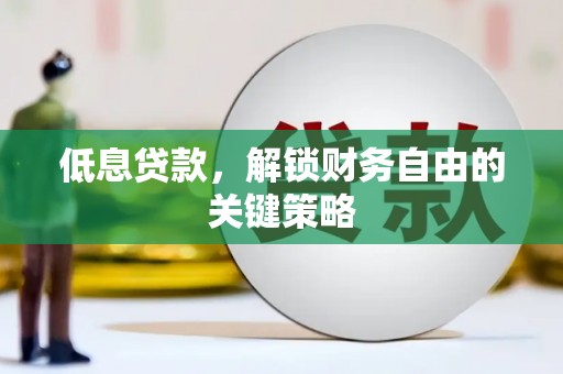 蒲城低息贷款，解锁财务自由的关键策略