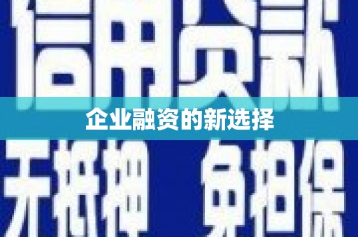 蒲城企业融资的新选择