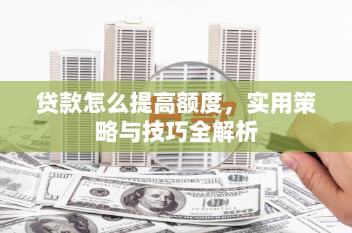 蒲城贷款怎么提高额度，实用策略与技巧全解析