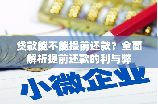 蒲城贷款能不能提前还款？全面解析提前还款的利与弊