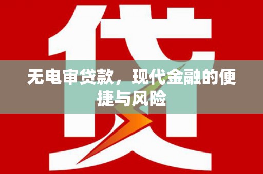蒲城无电审贷款，现代金融的便捷与风险