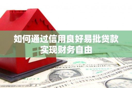 蒲城如何通过信用良好易批贷款实现财务自由