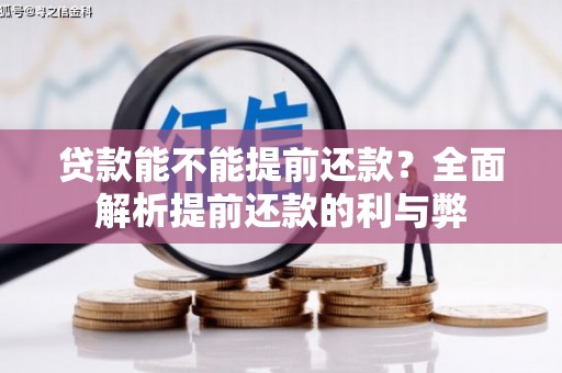 蒲城贷款能不能提前还款？全面解析提前还款的利与弊