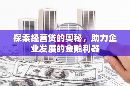 蒲城探索经营贷的奥秘，助力企业发展的金融利器