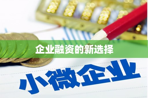 蒲城企业融资的新选择