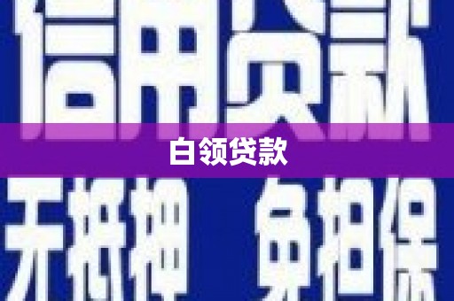 蒲城白领贷款