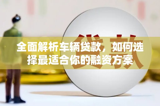 蒲城全面解析车辆贷款，如何选择最适合你的融资方案